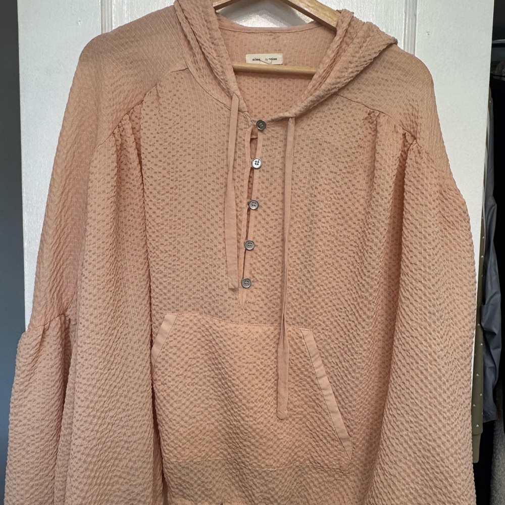 Silence + Noise Blush Textured Top